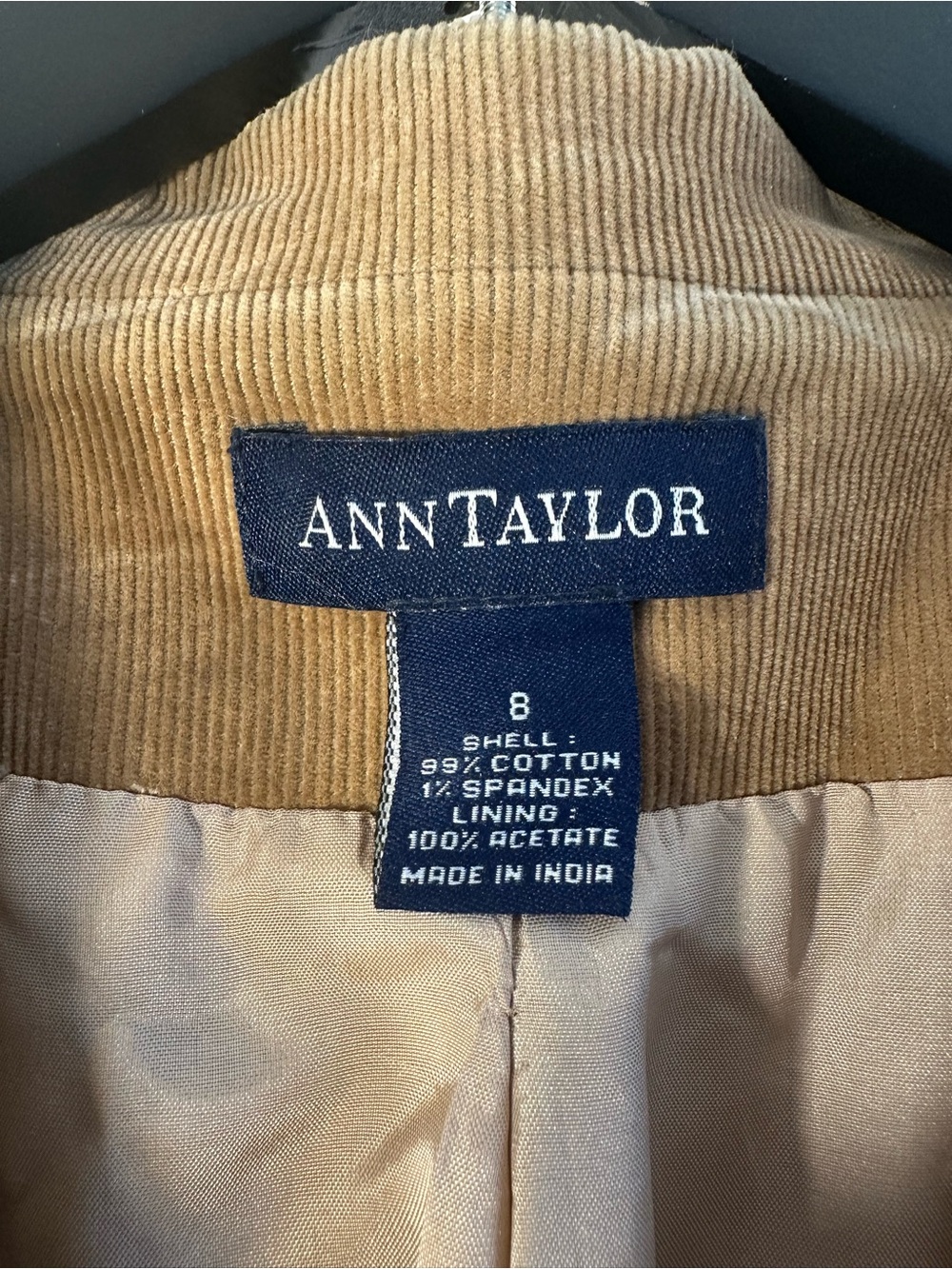 Ann Taylor Camel Corduroy Blazer - Picture 3 of 5